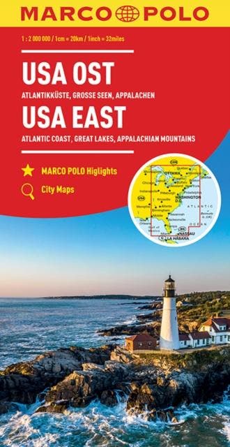 Marco Polo Wegenkaart Usa Oost |  | Nieuw, Ophalen of Verzenden, Nieuw