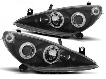 Koplampen Peugeot 307 Angel Eyes zwart OUTLET, Ophalen of Verzenden, Nieuw