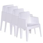 Garden Impressions Box tuinstoel the original wit - 4 stuks, Verzenden, Nieuw