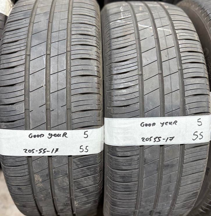 2x205-55-17 Goodyear Zomer 2x5mm €55 PerBand 205 55 17, Auto-onderdelen, Banden en Velgen, 17 inch, Zomerbanden, 205 mm, Personenwagen