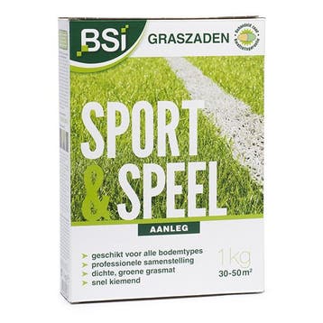 Graszaad speelgazon | BSI | 30 - 50 m², Tuin en Terras, Gras en Kunstgras, Verzenden, Nieuw