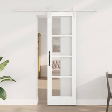 vidaXL Schuifdeur ORKDAL Wit 61 x 198,5 cm Massief, Doe-het-zelf en Verbouw, Verzenden, Nieuw