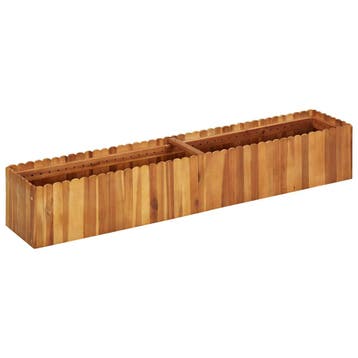 vidaXL Plantenbak verhoogd 150x30x25 cm massief acaciahout, Minder dan 30 cm, Verzenden, Minder dan 60 cm, Nieuw