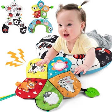 Baby voelboekje/boxhanger Sweet Animals zwart wit, Verzenden, Nieuw, Kraamcadeau