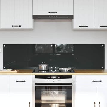 vidaXL Keukenachterwand 2 st Donkergrijs 80 x 40 cm gehard, Verzenden, Nieuw