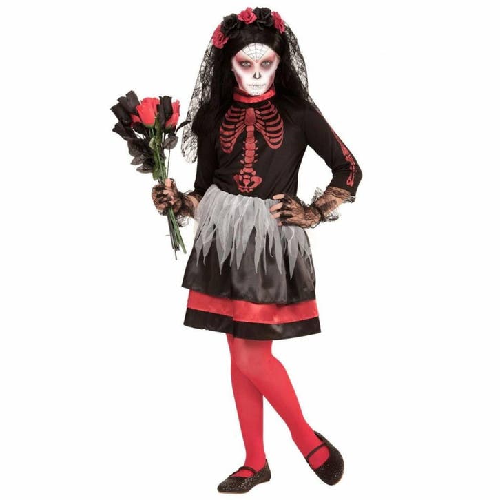Bruid Dia De Los Muertos  Kostuum Meisjes, Kleding | Dames, Carnavalskleding en Feestkleding, Nieuw, Ophalen of Verzenden
