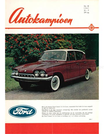 1961 AUTOKAMPIOEN MAGAZINE 38 NEDERLANDS, Nieuw, Author