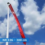 NR 336: Wimpel Twentse Ros klassiek 300cm met stokje, Nieuw