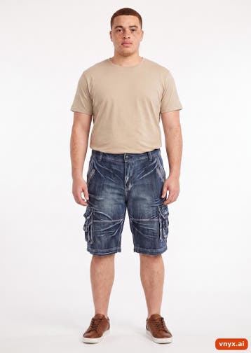 FuHao Korte broeken Heren maat 37 Denim Blue Vintage, Ophalen of Verzenden, Nieuw