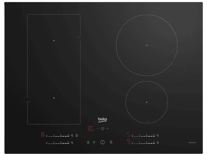 Beko - Inductie Kookplaat - Zwart, Witgoed en Apparatuur, Kookplaten, Inductie, Nieuw, 4 kookzones, Verzenden