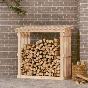 vidaXL Haardhoutrek 108x64,5x109 cm massief grenenhout, Huis en Inrichting, Kachels, Verzenden, Nieuw