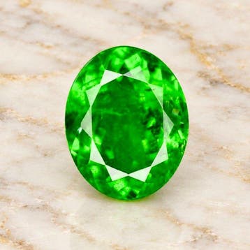 Groen Tsavoriet - 2.41 ct - International Gemological, Nieuw