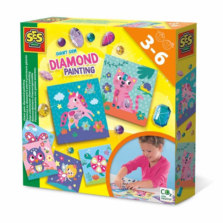 SES - 14027 - Giga edelstenen diamond painting, Kinderen en Baby's, Speelgoed | Educatief en Creatief, Knutselen, Nieuw, Verzenden