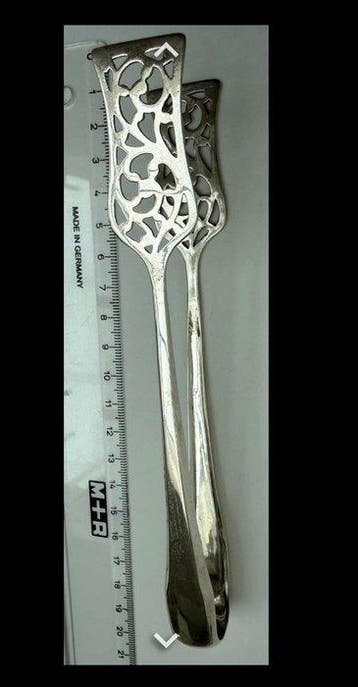 Gebakstang - .800 zilver - 1910-1920 - Wafeltang, Antiek en Kunst
