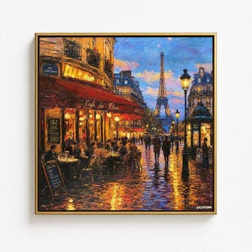 Néo Pablo - Paris After the Rain - Unique work - Hand signed, Antiek en Kunst, Kunst | Schilderijen | Modern