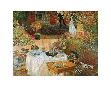 Kunstdruk Claude Monet - Le dèjeuner 70x50cm, Verzenden, Nieuw