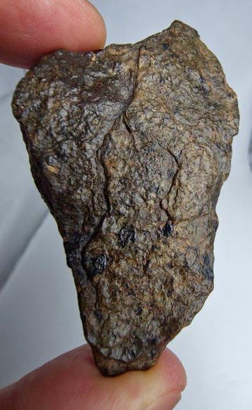 Meteoriet, L-smelt-rots, gebaseerd op textuur en mineralogie