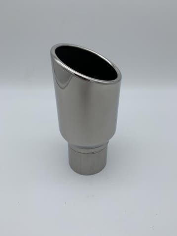 RVS slant-cutt eindstuk 3 inch rolled edge, Ophalen of Verzenden, Nieuw
