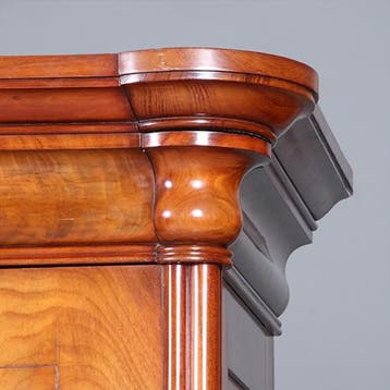 Vroeg Biedermeier Notariskast of  tweedeurskast in blonde kl, Ophalen of Verzenden