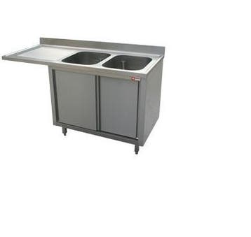 RVS Spoeltafel met 2 spoelbakken rechts | 180x70x88 cm, Verzenden, Nieuw in verpakking