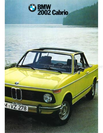 1975 BMW 2002 CABRIOLET BROCHURE NEDERLANDS, Boeken, Nieuw, BMW, Author