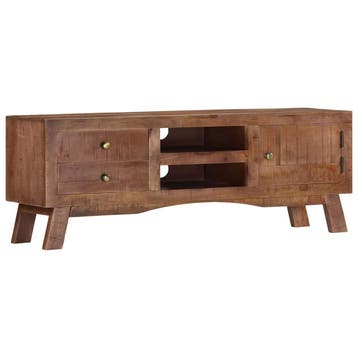 vidaXL Tv-meubel 110x30x40 cm ruw mangohout, Minder dan 50 cm, Verzenden, Nieuw, Minder dan 100 cm