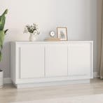 vidaXL Dressoir 102x35x55 cm bewerkt hout wit, 100 tot 150 cm, Verzenden, Nieuw, 25 tot 50 cm