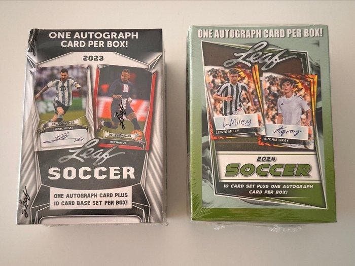 Leaf soccer 2023 e 2024 - 2 autograph card garantita -, Verzamelen, Stickers