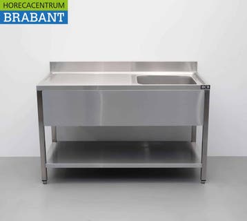 HCB RVS  Spoeltafel spoelbak Gelast model Premium-line 140, Ophalen of Verzenden, Nieuw in verpakking