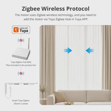 Zemismart Zigbee 3.0 Elektrische Gordijnrail - Slimme Bedien, Verzenden, Nieuw