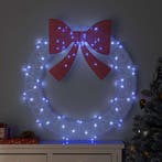 vidaXL Krans met 80 LED Blauw 92 x 92 x 9,5 cm Acryl, Diversen, Kerst, Verzenden, Nieuw