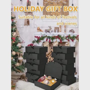 Luxe Zwarte Cadeaubox met Lint - Perfect voor Bruidsmeisjes,, Verzenden, Nieuw