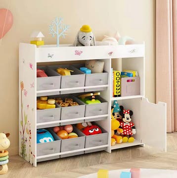 Speelgoedkast 9 Opbergbakken – Witte Kinderkast van 90x80, Verzenden, Nieuw