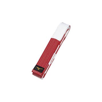 Judoband Mizuno Obi | Rood / Wit geblokt (Maat: 3 (255)), Verzenden, Nieuw, Judo, Vechtsportmateriaal