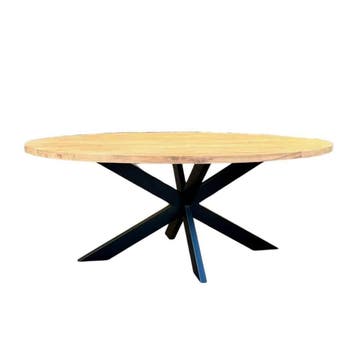 Stel uw robuuste ovale tafel samen -  180x90 cm Stalen, Ophalen of Verzenden, Nieuw