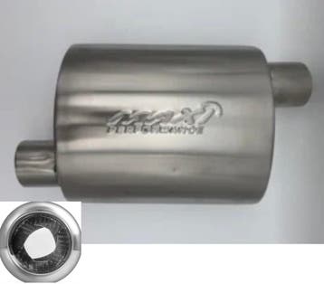 MAX Ultra Straight Flo Performance rvs uitlaat demper 2,5, Ophalen of Verzenden, Nieuw