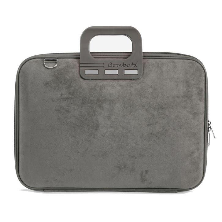 Bombata Camoscio Dames Laptoptas –15 / 16 inch – Grijs, Computers en Software, Laptoptassen, Nieuw, Verzenden