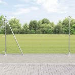 vidaXL Afrasteringspaal 52 pcs Grijs 3,2 x 3,2 x 160 cm, Verzenden, Nieuw