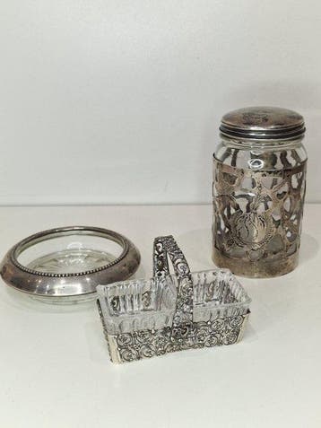 Container (3) - .835 zilver, .925 zilver - Sterling Zilver &