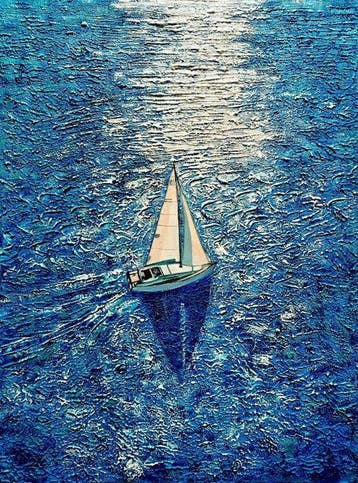 Jasmin Navoyan - CALM. Sailboats, Sea series.