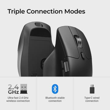 Keychron M6 Draadloze Muis: 2.4GHz/Bluetooth, Type-C, 1K/8K, Computers en Software, Verzenden, Nieuw