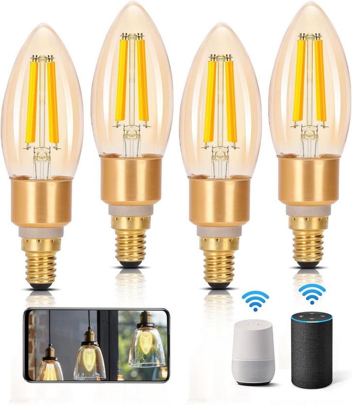 E14 LED lamp - Dimbaar - Filament lamp - 4,5W - 4 stuks - Ai, Huis en Inrichting, Lampen | Losse lampen, Zo goed als nieuw, Verzenden