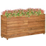 vidaXL Plantenbak verhoogd 150x40x72 cm gerecycled teakhout, Tuin en Terras, Bloembakken en Plantenbakken, 100 cm of meer, Verzenden