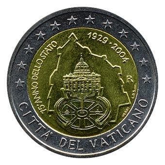 Vaticaan 2 Euro 75 jaar Souvereiniteit 2004, Verzenden