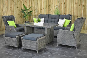 Barcelona Verstelbare Loungeset 3 Zitsbank 2 Lounge Tuinstoe, Tuin en Terras, Tuinsets en Loungesets, Ophalen of Verzenden, Zo goed als nieuw
