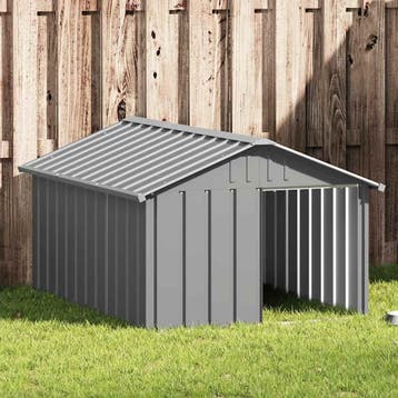 vidaXL Hondenhok 116,5x153x81,5 cm gegalvaniseerd staal, Dieren en Toebehoren, Hondenhokken, Verzenden, Nieuw