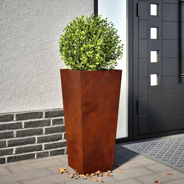 vidaXL Plantenbakken 2 st 35x35x75 cm weervast staal, Verzenden, Nieuw, Metaal