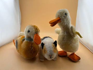 Steiff - Pluche speelgoed Zwei Enten und 1 Hamster von