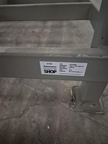 stapelrek 2350x1350x2020mm, max. 2000kg, gebruikt -, Zakelijke goederen, Kantoor en Winkelinrichting | Magazijn, Stelling en Opslag
