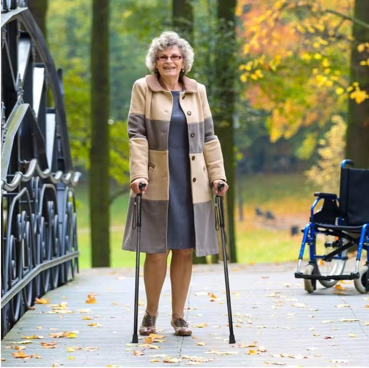 Multifunctionele Wandelstok Opvouwbaar Antislip Hiking, Diversen, Wandelstokken, Nieuw, Verzenden